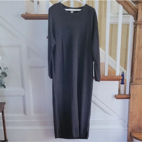 J.JILL Long Maxi Grey Sweater Dress Size Small - Picture 2 of 4